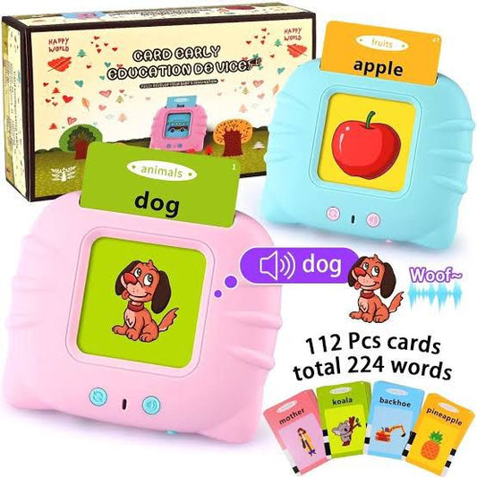 Rechargeable Educational Learning Talking Flash Cards for 2 Year Old Kids Boys Girls Baby Montessori Toys