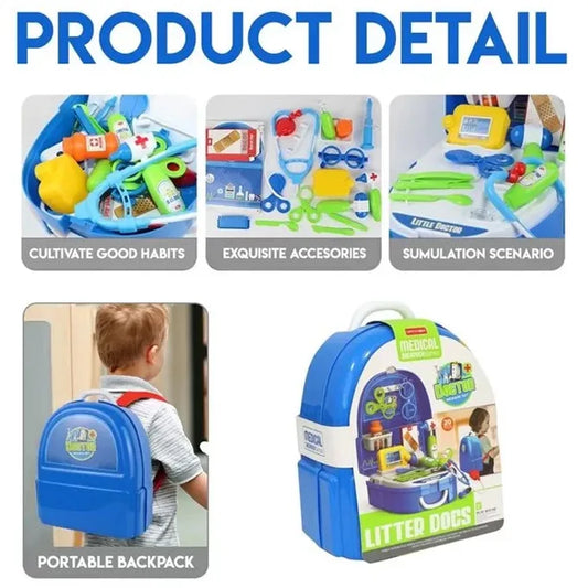 Little Doctor Medical Backpack for Kids – 20 Pieces Set – Medical Play House