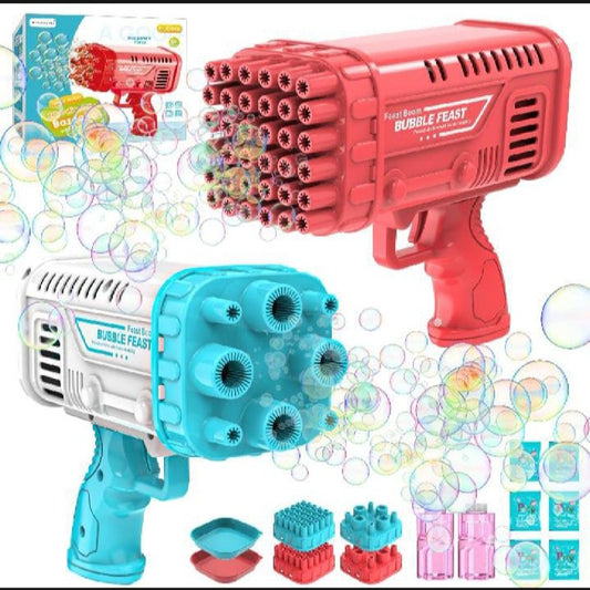 36-Hole Bubble Gun Bazooka for Kids | Automatic Bubble Blower Toy Machine | Colorful Bulbulay Maker Gift for Boys & Girls (3–12 Years)